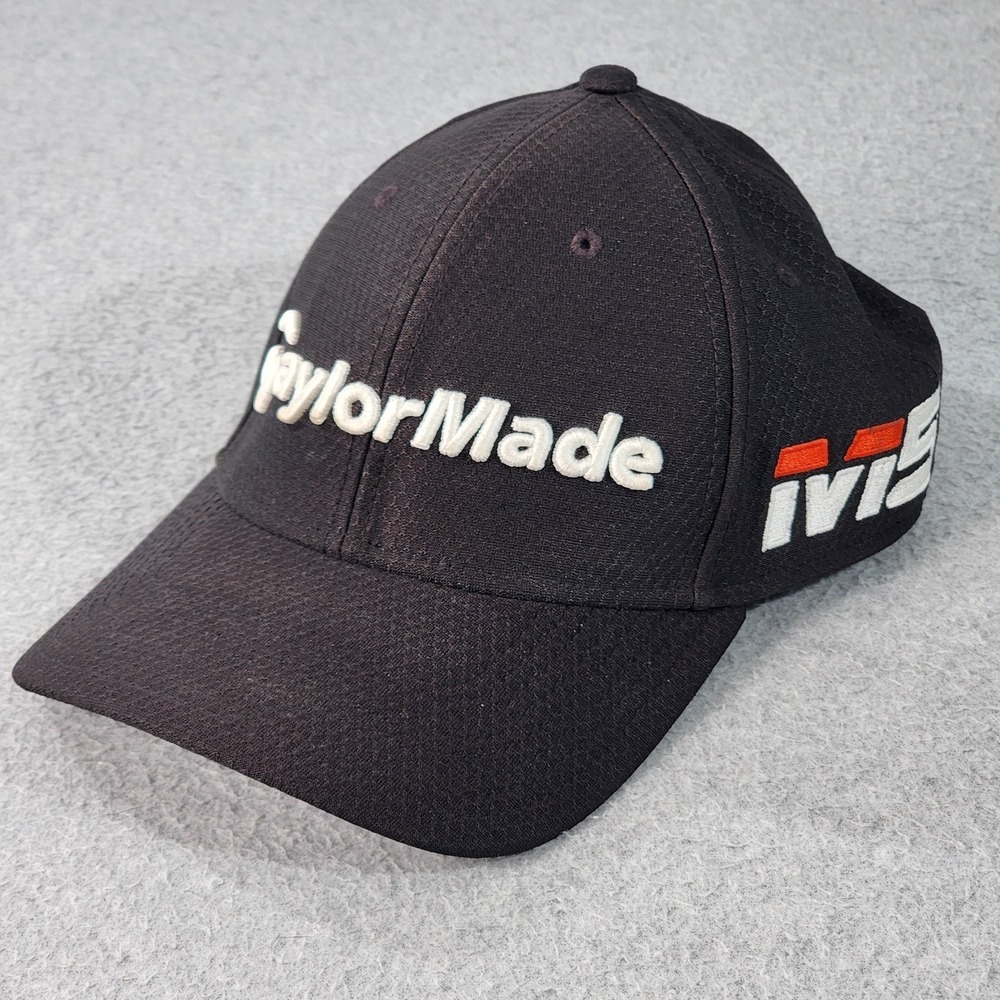 TaylorMade Golf Hat Mens M/L Black New Era 39Thirty‎ Embroidered M5 TP5 Cap